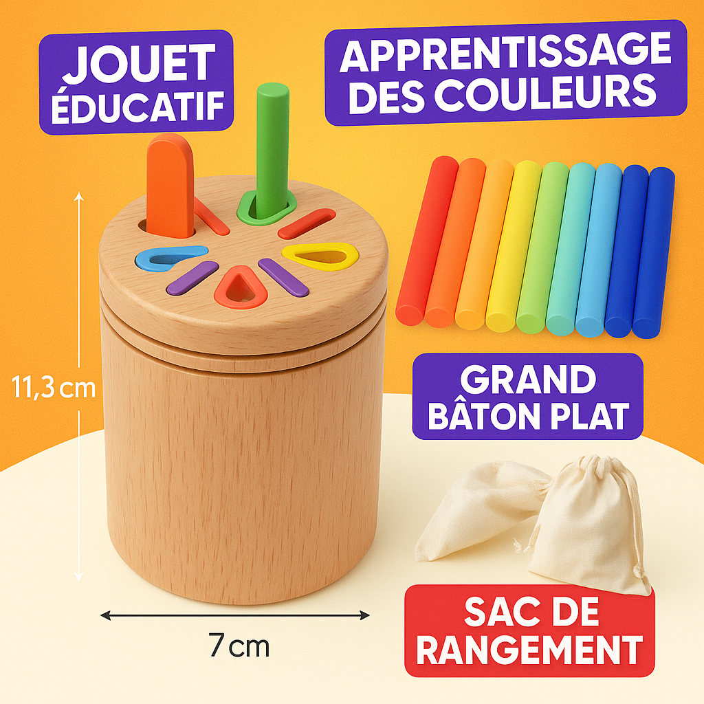 Jouet d'apprentissage en bois (2-5ans)